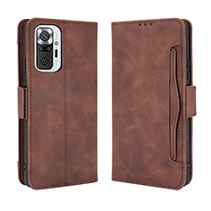 Funda de Cuero Cartera con Soporte Carcasa BY3 para Xiaomi Redmi Note 10 Pro 4G Marron