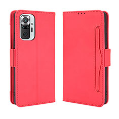 Funda de Cuero Cartera con Soporte Carcasa BY3 para Xiaomi Redmi Note 10 Pro Max Rojo