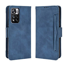 Funda de Cuero Cartera con Soporte Carcasa BY3 para Xiaomi Redmi Note 11 Pro+ Plus 5G Azul