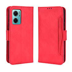Funda de Cuero Cartera con Soporte Carcasa BY3 para Xiaomi Redmi Note 11E 5G Rojo