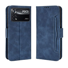 Funda de Cuero Cartera con Soporte Carcasa BY3 para Xiaomi Redmi Note 11E Pro 5G Azul