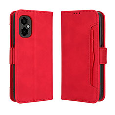 Funda de Cuero Cartera con Soporte Carcasa BY3 para Xiaomi Redmi Note 11R 5G Rojo