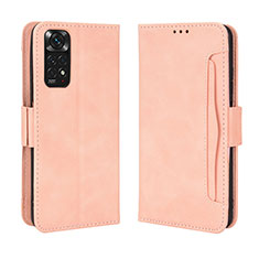 Funda de Cuero Cartera con Soporte Carcasa BY3 para Xiaomi Redmi Note 11S 4G Rosa