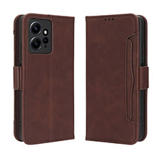 Funda de Cuero Cartera con Soporte Carcasa BY3 para Xiaomi Redmi Note 12 4G Marron