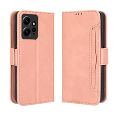 Funda de Cuero Cartera con Soporte Carcasa BY3 para Xiaomi Redmi Note 12 4G Rosa