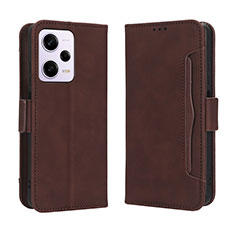 Funda de Cuero Cartera con Soporte Carcasa BY3 para Xiaomi Redmi Note 12 Pro+ Plus 5G Marron