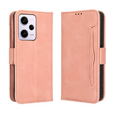 Funda de Cuero Cartera con Soporte Carcasa BY3 para Xiaomi Redmi Note 12 Pro+ Plus 5G Rosa