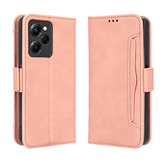 Funda de Cuero Cartera con Soporte Carcasa BY3 para Xiaomi Redmi Note 12 Pro Speed 5G Rosa