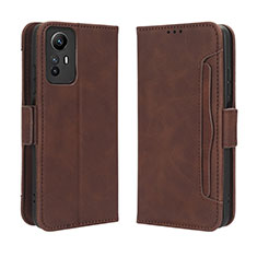 Funda de Cuero Cartera con Soporte Carcasa BY3 para Xiaomi Redmi Note 12S Marron