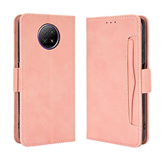 Funda de Cuero Cartera con Soporte Carcasa BY3 para Xiaomi Redmi Note 9 5G Rosa