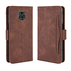 Funda de Cuero Cartera con Soporte Carcasa BY3 para Xiaomi Redmi Note 9 Pro Max Marron