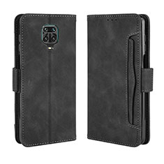 Funda de Cuero Cartera con Soporte Carcasa BY3 para Xiaomi Redmi Note 9S Negro