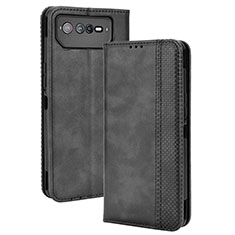 Funda de Cuero Cartera con Soporte Carcasa BY4 para Asus ROG Phone 6 Pro Negro