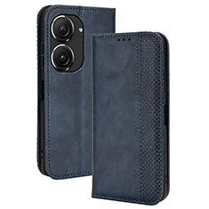 Funda de Cuero Cartera con Soporte Carcasa BY4 para Asus ZenFone 10 Azul