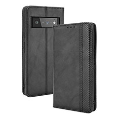 Funda de Cuero Cartera con Soporte Carcasa BY4 para Google Pixel 6 5G Negro