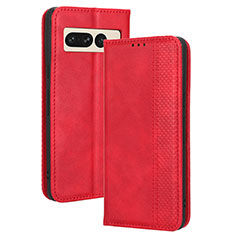 Funda de Cuero Cartera con Soporte Carcasa BY4 para Google Pixel 7 Pro 5G Rojo