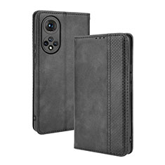 Funda de Cuero Cartera con Soporte Carcasa BY4 para Huawei Honor 50 5G Negro