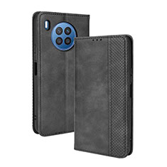 Funda de Cuero Cartera con Soporte Carcasa BY4 para Huawei Honor 50 Lite Negro