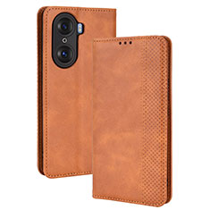 Funda de Cuero Cartera con Soporte Carcasa BY4 para Huawei Honor 60 Pro 5G Marron