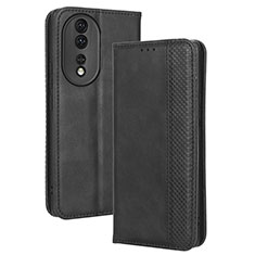 Funda de Cuero Cartera con Soporte Carcasa BY4 para Huawei Honor 80 5G Negro