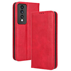 Funda de Cuero Cartera con Soporte Carcasa BY4 para Huawei Honor 80 GT 5G Rojo