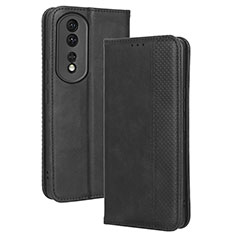 Funda de Cuero Cartera con Soporte Carcasa BY4 para Huawei Honor 80 Pro Flat 5G Negro