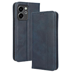 Funda de Cuero Cartera con Soporte Carcasa BY4 para Huawei Honor 80 SE 5G Azul