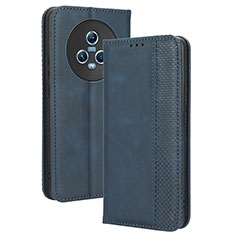 Funda de Cuero Cartera con Soporte Carcasa BY4 para Huawei Honor Magic5 5G Azul