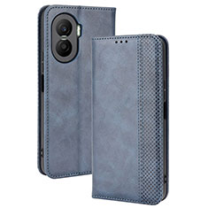 Funda de Cuero Cartera con Soporte Carcasa BY4 para Huawei Honor X40i 5G Azul