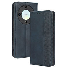 Funda de Cuero Cartera con Soporte Carcasa BY4 para Huawei Honor X9a 5G Azul