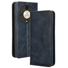 Funda de Cuero Cartera con Soporte Carcasa BY4 para Huawei Honor X9b 5G Azul