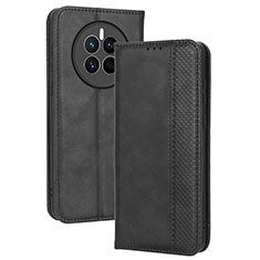 Funda de Cuero Cartera con Soporte Carcasa BY4 para Huawei Mate 50 Negro