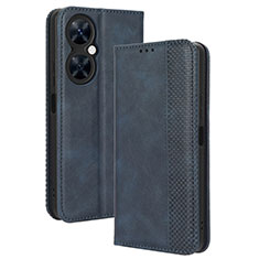 Funda de Cuero Cartera con Soporte Carcasa BY4 para Huawei Nova 11i Azul