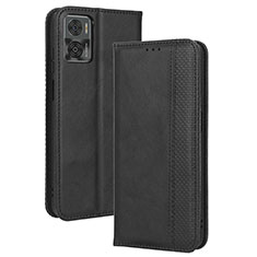 Funda de Cuero Cartera con Soporte Carcasa BY4 para Motorola Moto E22 Negro