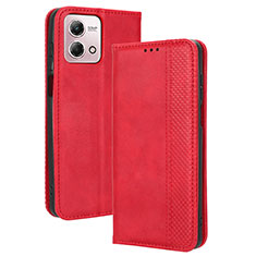 Funda de Cuero Cartera con Soporte Carcasa BY4 para Motorola Moto G Stylus (2023) 4G Rojo