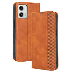 Funda de Cuero Cartera con Soporte Carcasa BY4 para Motorola Moto G73 5G Marron