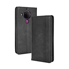 Funda de Cuero Cartera con Soporte Carcasa BY4 para Nokia 5.4 Negro