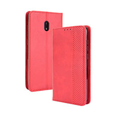 Funda de Cuero Cartera con Soporte Carcasa BY4 para Nokia C01 Plus Rojo