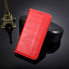 Funda de Cuero Cartera con Soporte Carcasa BY4 para Nokia C10 Rojo