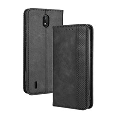 Funda de Cuero Cartera con Soporte Carcasa BY4 para Nokia C2 Negro