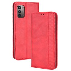 Funda de Cuero Cartera con Soporte Carcasa BY4 para Nokia G11 Rojo