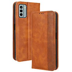 Funda de Cuero Cartera con Soporte Carcasa BY4 para Nokia G22 Marron