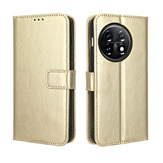 Funda de Cuero Cartera con Soporte Carcasa BY4 para OnePlus Ace 2 5G Oro