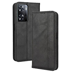 Funda de Cuero Cartera con Soporte Carcasa BY4 para OnePlus Nord N20 SE Negro