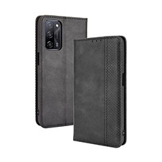 Funda de Cuero Cartera con Soporte Carcasa BY4 para Oppo A53s 5G Negro