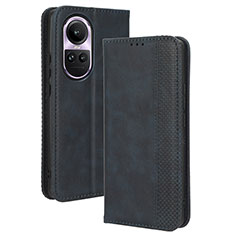 Funda de Cuero Cartera con Soporte Carcasa BY4 para Oppo Reno10 5G Azul