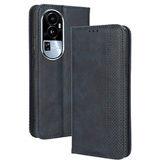 Funda de Cuero Cartera con Soporte Carcasa BY4 para Oppo Reno10 Pro+ Plus 5G Azul