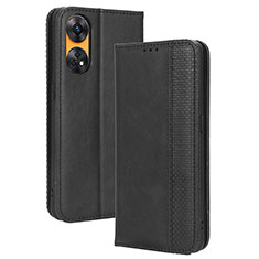 Funda de Cuero Cartera con Soporte Carcasa BY4 para Oppo Reno8 T 4G Negro