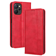 Funda de Cuero Cartera con Soporte Carcasa BY4 para Realme 10T 5G Rojo