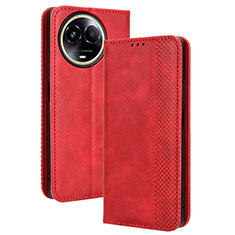 Funda de Cuero Cartera con Soporte Carcasa BY4 para Realme 11 5G Rojo